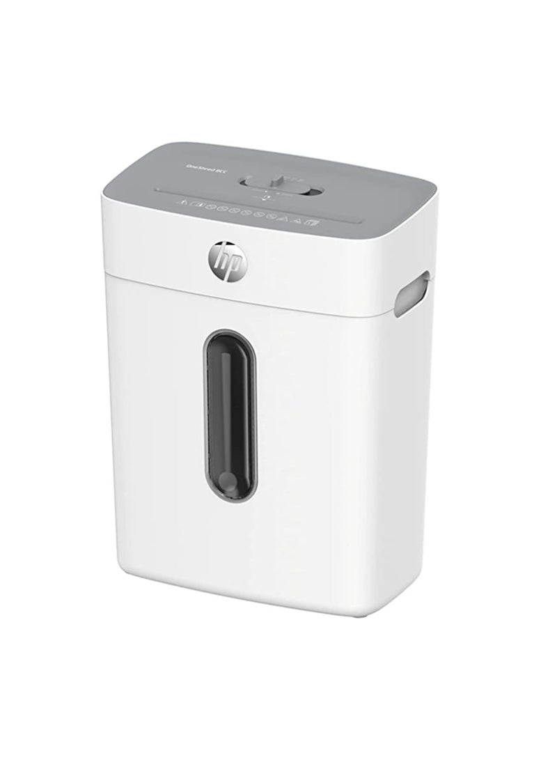 HP OneShred 8CC Shredder Security Level P-4 Cross Cut 8 Sheets 2809 Color: white