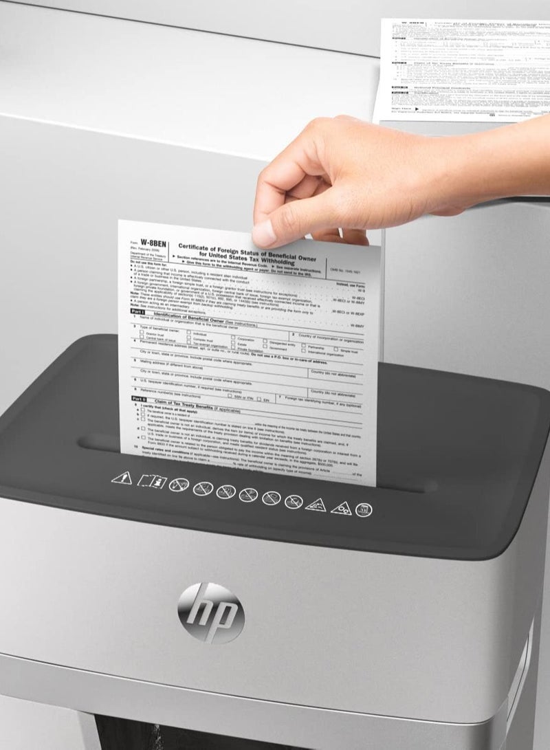 HP OneShred 15CC Shredder, Security Level P-4, Cross Cut, 15 Sheets WHITE - Image 3
