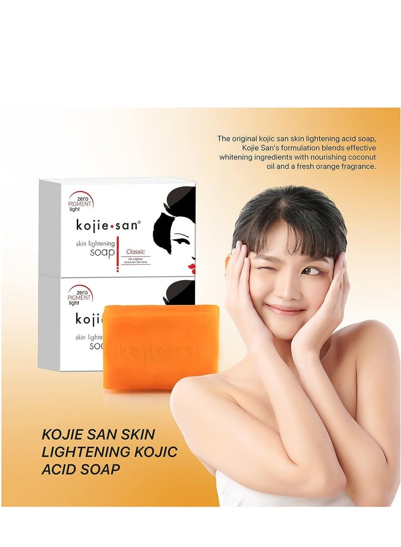 كوجي سان صابون تفتيح البشرة للحصول على بشرة فاتحة وموحدة اللون ومقاومة البقع الداكنة والندبات وبقع الشيخوخة عبوة من قطعتين  - Image 3