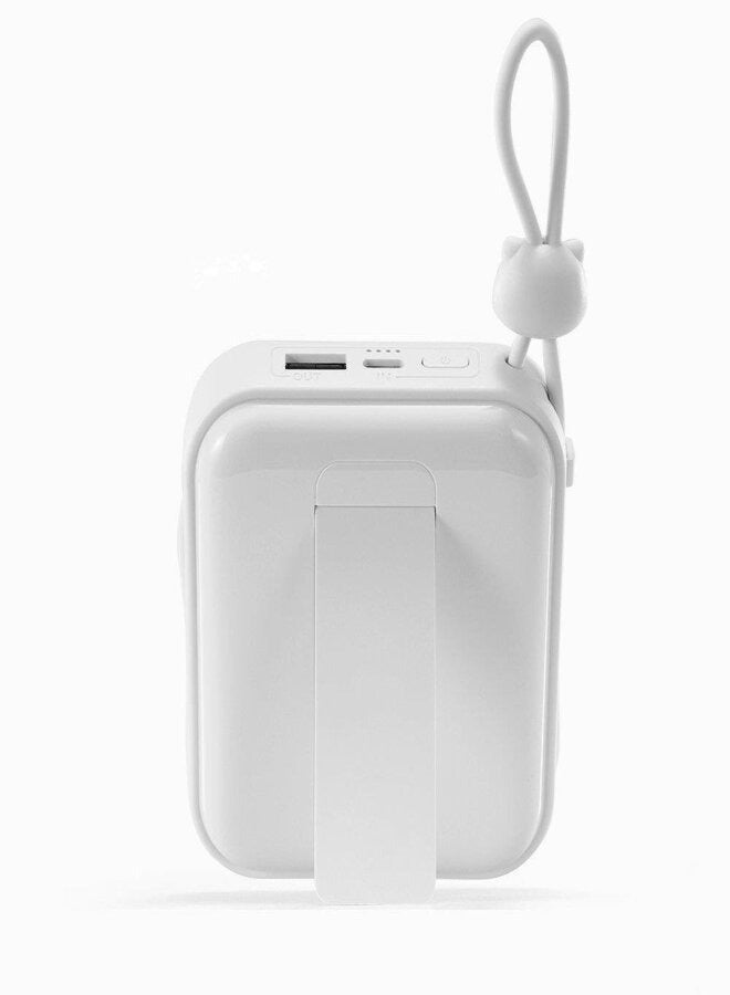 JOYROOM 20000 mAh Joyroom JR-L008 Plus 22.5W Mini Power Bank with Built in Lightning & Type-C Dual Cables White  - Image 3