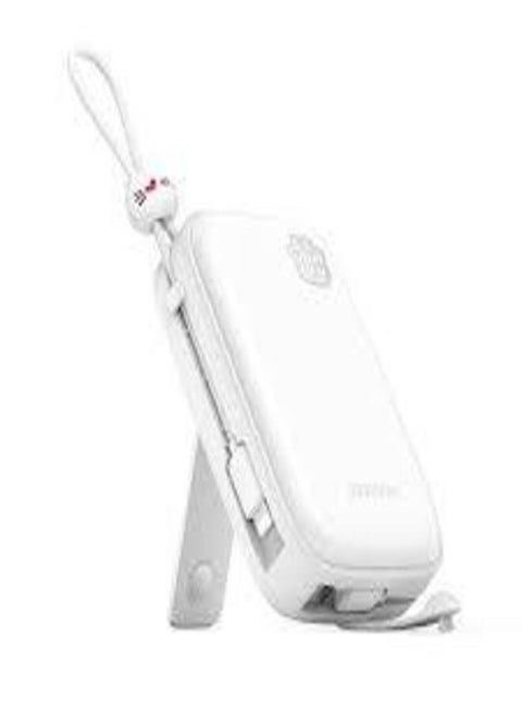 20000 mAh Joyroom JR-L008 Plus 22.5W Mini Power Bank with Built in Lightning & Type-C Dual Cables White