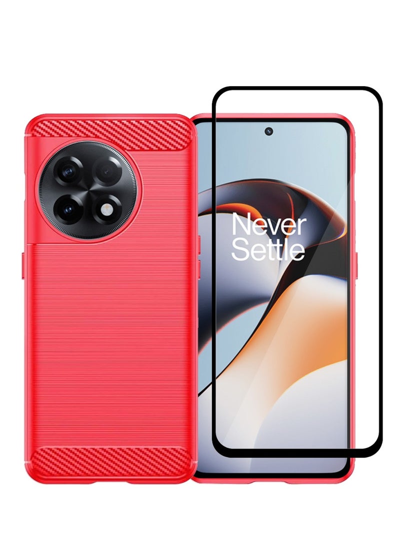 MARGOUN 2 Packs For OnePlus 11R Case Cover And Screen Protector Soft TPU Bumper Protective Back Case Red - Image 2