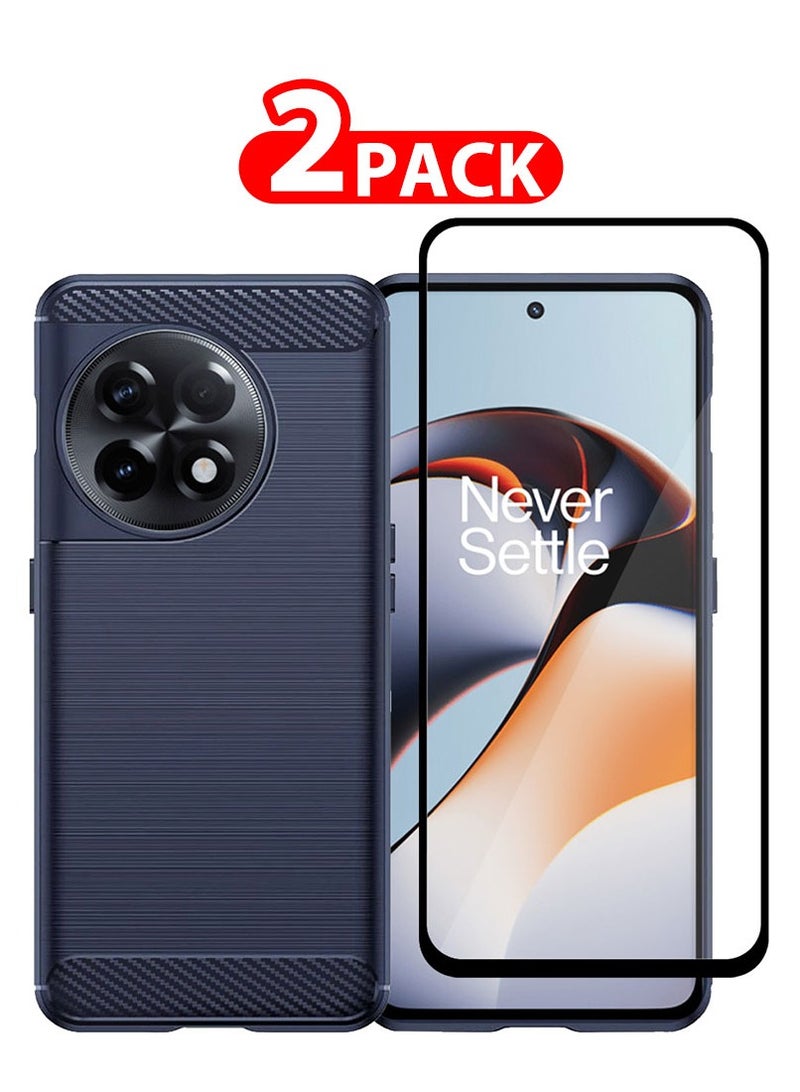 MARGOUN 2 Packs For OnePlus 11R Case Cover And Screen Protector Soft TPU Bumper Protective Back Case Blue - Image 1