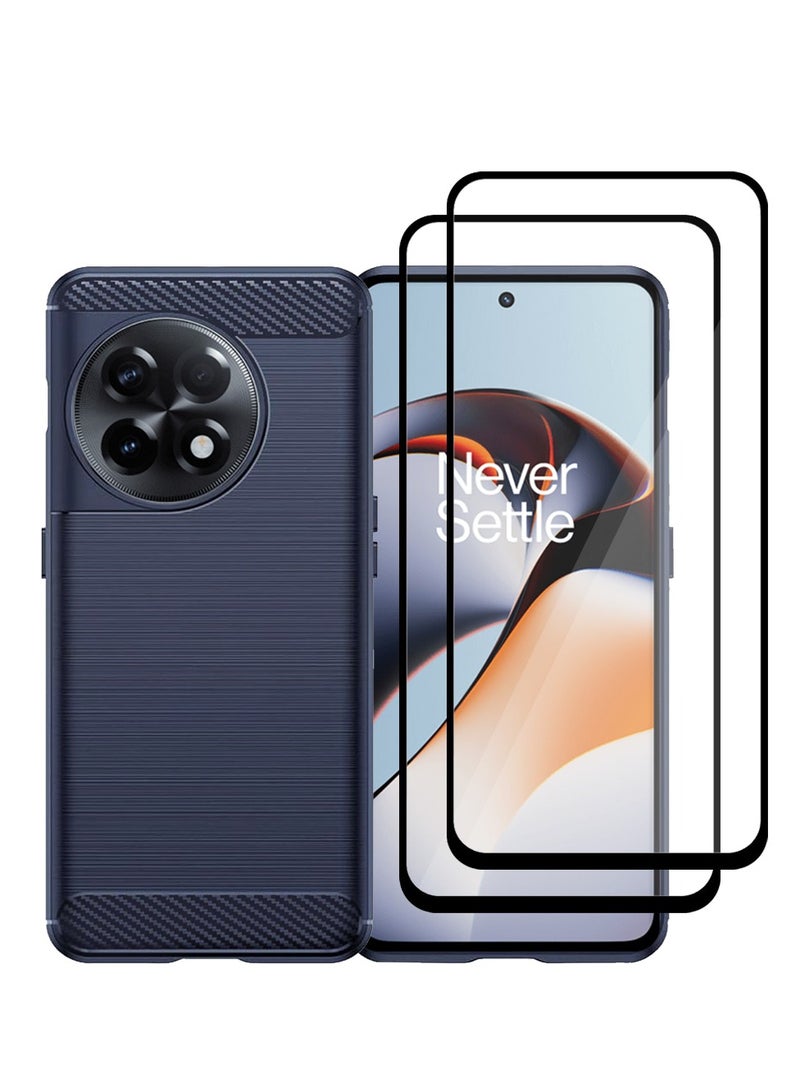 MARGOUN 3 Packs For OnePlus 11R Case Cover And 2 Screen Protectors Soft TPU Bumper Protective Back Case Blue - Image 2