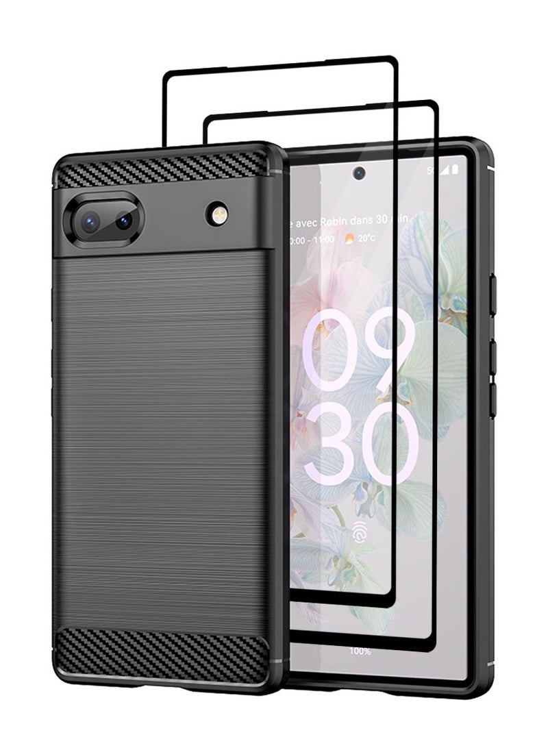 مارجون 3 مجموعات من أغطية الحماية لهاتف Google Pixel 6a و2 واقيات شاشة من مادة TPU الناعمة وغطاء خلفي واقي - Image 2