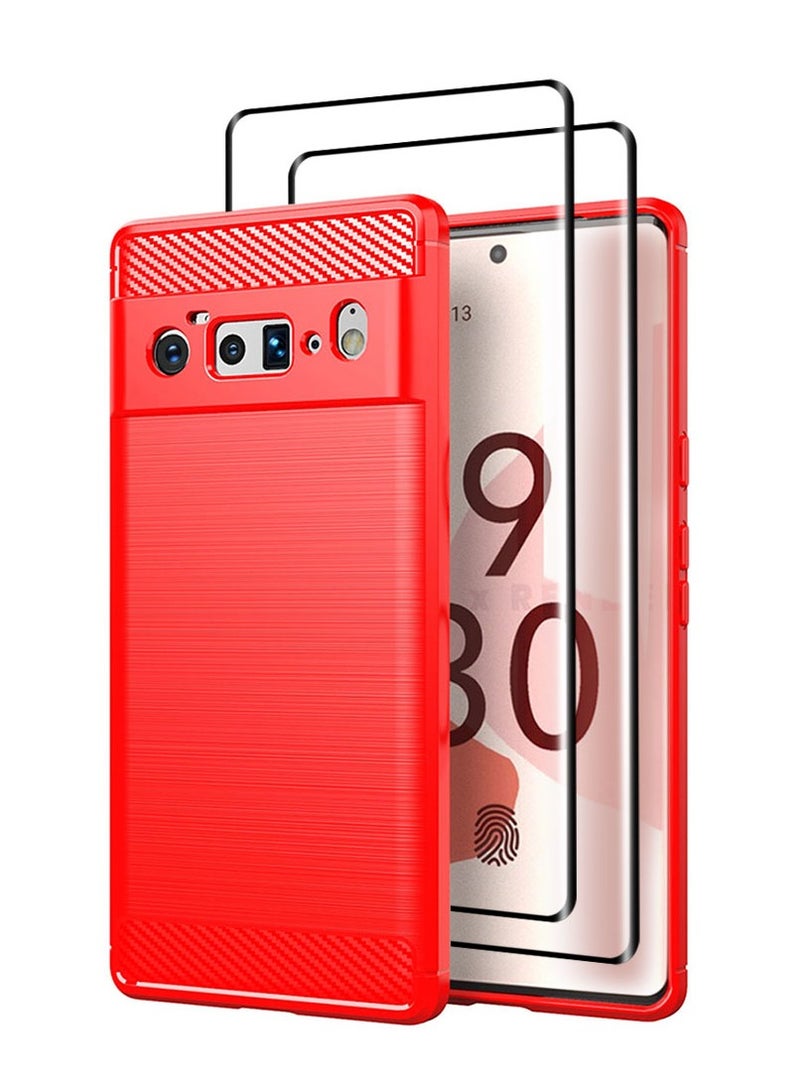 مارجون 3 مجموعات من أغطية الحماية لهاتف Google Pixel 6 Pro و2 واقيات شاشة من مادة TPU الناعمة وغطاء خلفي واقي - Image 2