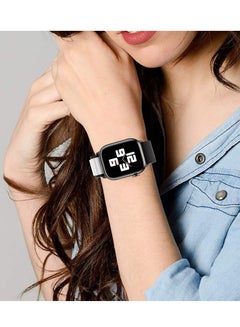 MARGOUN Apple Watch Band Alpine Loop Band 38Mm 40Mm 41Mm Women Men Adjustable With Metal G-Hook Strap For iWatch Series 7/SE/6/5/4/3/2/1 Black White  - Image 3