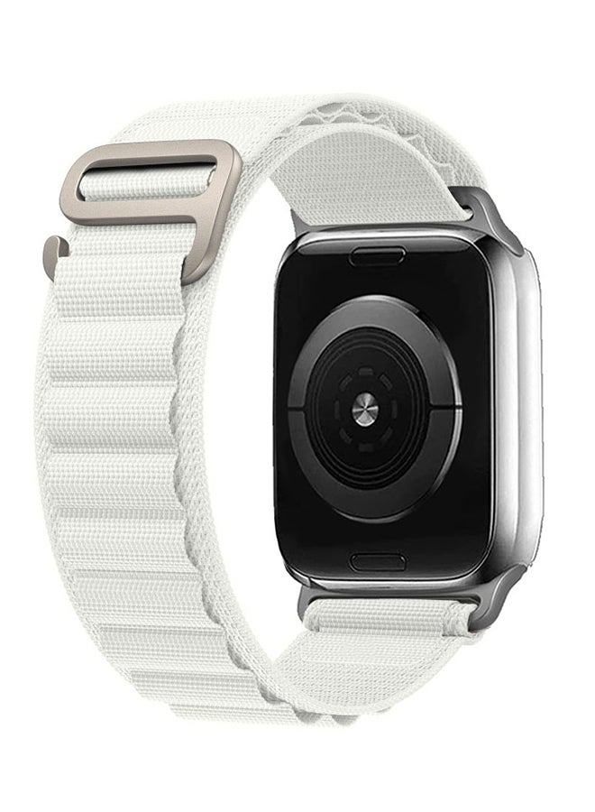 MARGOUN Apple Watch Band Alpine Loop Band 38Mm 40Mm 41Mm Women Men Adjustable With Metal G-Hook Strap For iWatch Series 7/SE/6/5/4/3/2/1 White - Image 3