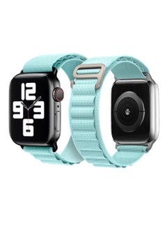MARGOUN Apple Watch Band Alpine Loop Band 38Mm 40Mm 41Mm Women Men Adjustable With Metal G-Hook Strap For iWatch Series 7/SE/6/5/4/3/2/1 Light Blue  - Image 2
