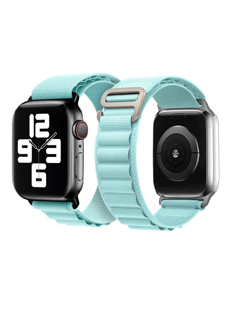MARGOUN - Apple Watch Band Alpine Loop Band 38Mm 40Mm 41Mm Women Men Adjustable With Metal G-Hook Strap For iWatch Series 7/SE/6/5/4/3/2/1 Light Blue - Image 1