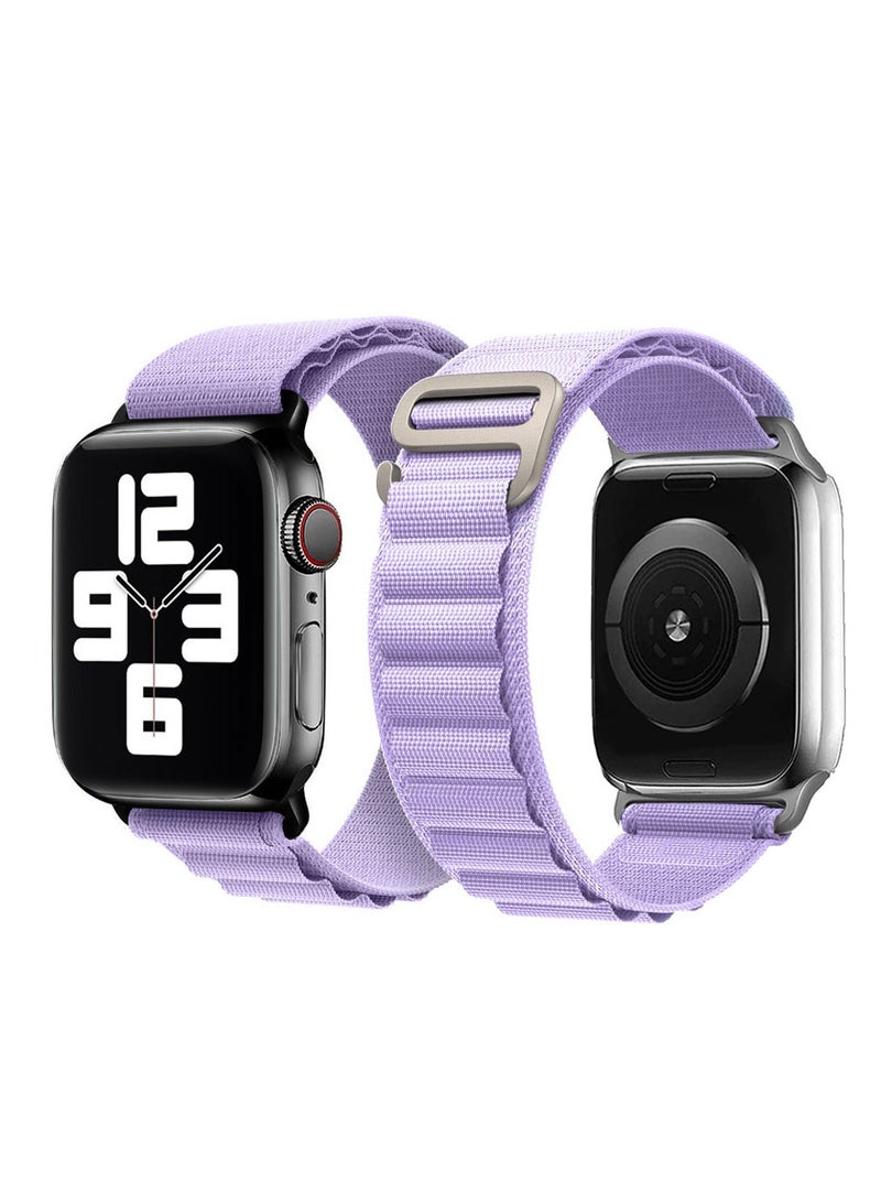 MARGOUN - Apple Watch Band Alpine Loop Band 38Mm 40Mm 41Mm Women Men Adjustable With Metal G-Hook Strap For iWatch Series 7/SE/6/5/4/3/2/1 Purple - Image 1