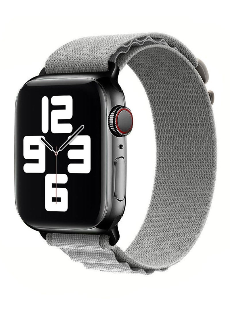 MARGOUN - Apple Watch Band Alpine Loop Band 38Mm 40Mm 41Mm Women Men Adjustable With Metal G-Hook Strap For iWatch Series 7/SE/6/5/4/3/2/1 Grey - Image 1