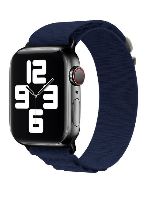 Apple Watch Band Alpine Loop Band 38Mm 40Mm 41Mm Women Men Adjustable With Metal G-Hook Strap For iWatch Series 7/SE/6/5/4/3/2/1 Dark Blue