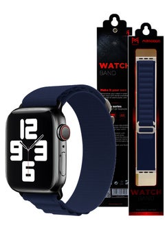 MARGOUN Apple Watch Band Alpine Loop Band 38Mm 40Mm 41Mm Women Men Adjustable With Metal G-Hook Strap For iWatch Series 7/SE/6/5/4/3/2/1 Dark Blue  - Image 4