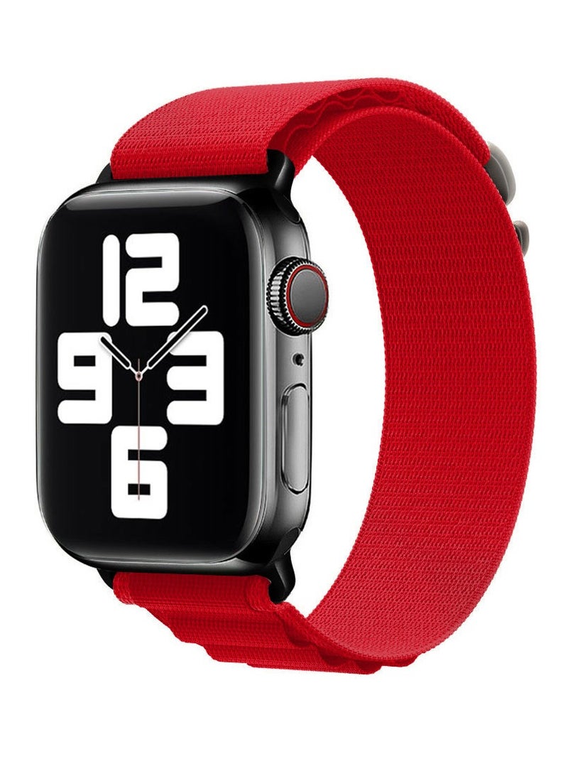 MARGOUN - Apple Watch Band Alpine Loop Band 38Mm 40Mm 41Mm Women Men Adjustable With Metal G-Hook Strap For iWatch Series 7/SE/6/5/4/3/2/1 Red - Image 1