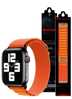 MARGOUN Apple Watch Band Alpine Loop Band 38Mm 40Mm 41Mm Women Men Adjustable With Metal G-Hook Strap For iWatch Series 7/SE/6/5/4/3/2/1 Orange  - Image 4