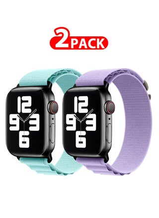 2 Pack Of Apple Watch Alpine Loop Band 38Mm 40Mm 41Mm Women Men Adjustable With Metal G-Hook Strap For iWatch Series 7/SE/6/5/4/3/2/1 Light Blue/Purple - pnsku/N70026775V/45/_/1701057792/47143ab0-60ed-4319-ac41-3666bb540907
