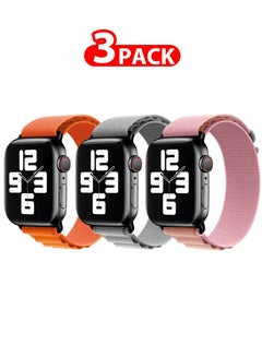 3 Pack Of Apple Watch Alpine Loop Band 38Mm 40Mm 41Mm Women Men Adjustable With Metal G-Hook Strap For iWatch Series 7/SE/6/5/4/3/2/1 Multicolour