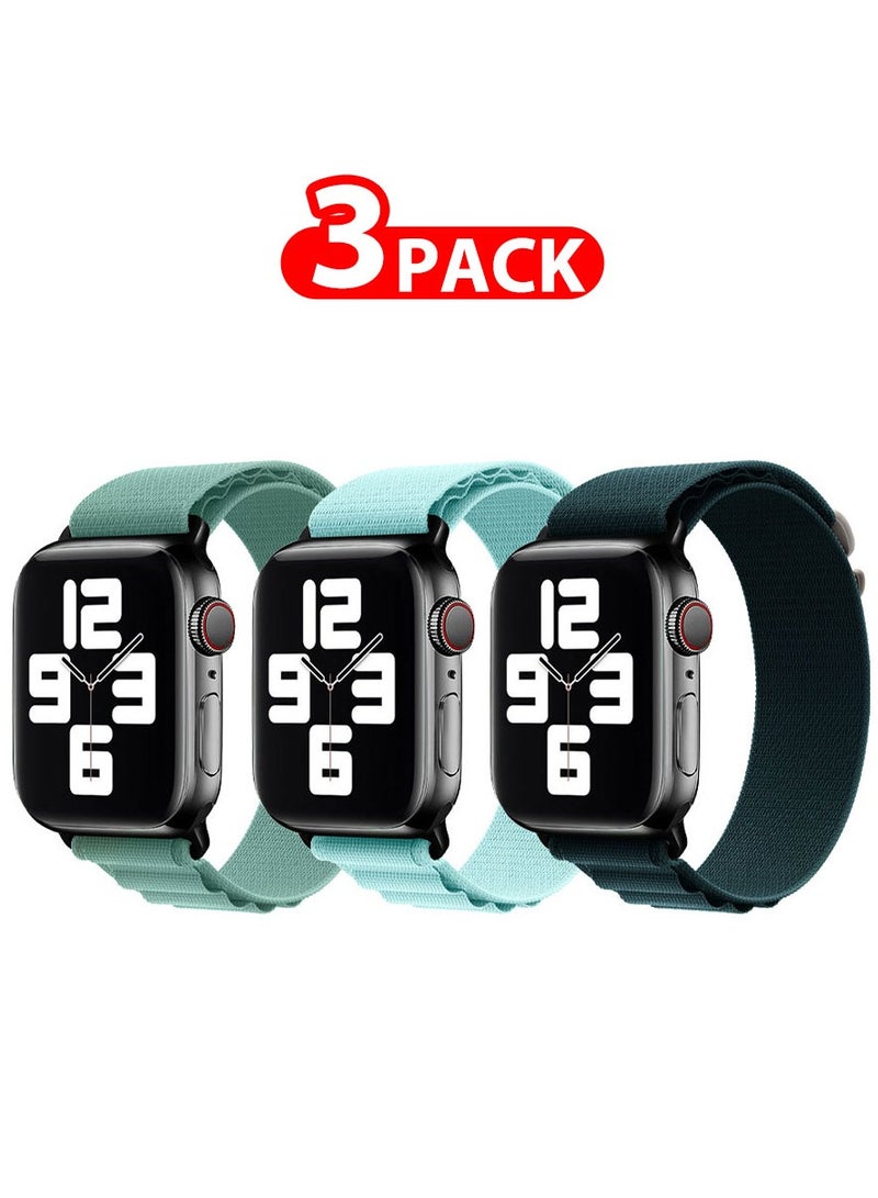 MARGOUN - 3 Pack Of Apple Watch Alpine Loop Band 38Mm 40Mm 41Mm Women Men Adjustable With Metal G-Hook Strap For iWatch Series 7/SE/6/5/4/3/2/1 Multicolour - Image 1