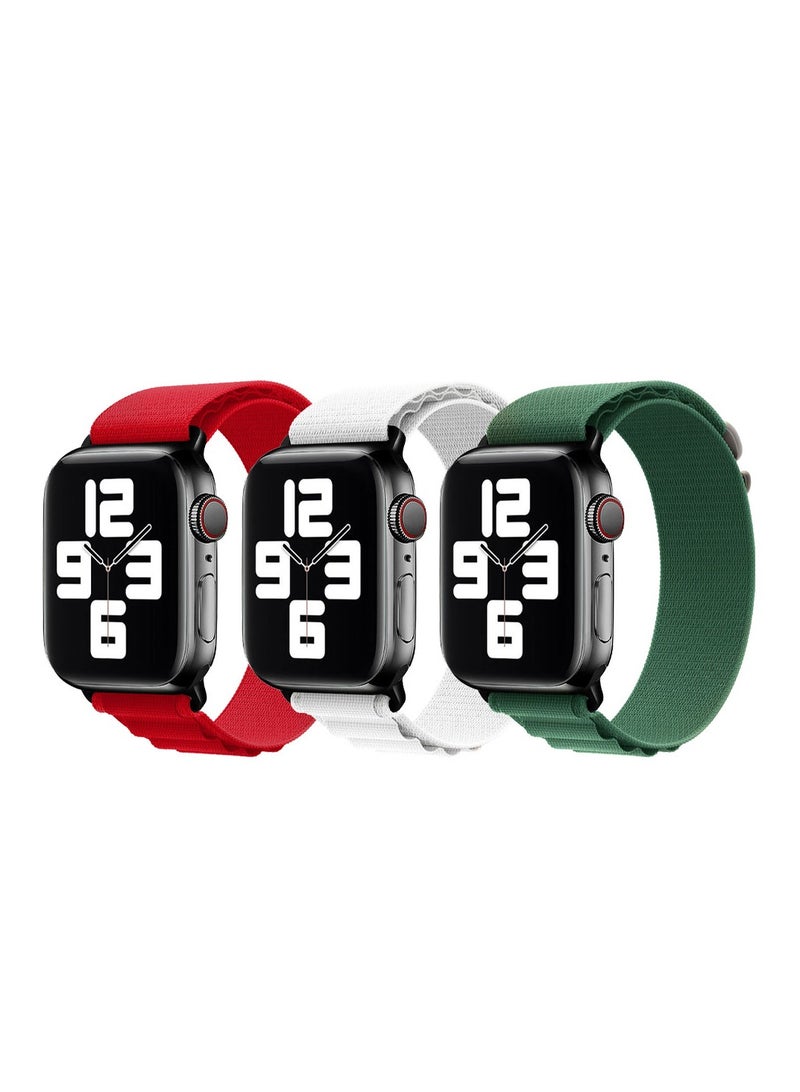 MARGOUN 3 Pack Of Apple Watch Alpine Loop Band 38Mm 40Mm 41Mm Women Men Adjustable With Metal G-Hook Strap For iWatch Series 7/SE/6/5/4/3/2/1 Multicolour - Image 2