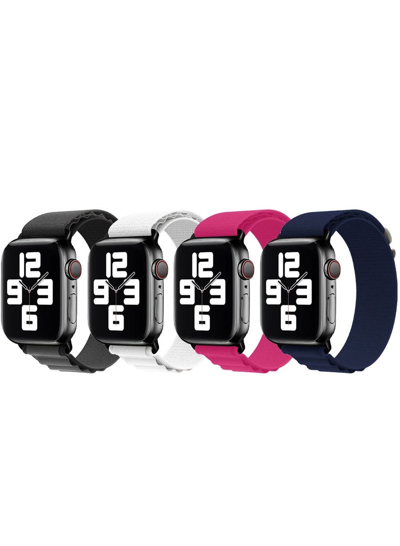 MARGOUN - 4 Pack Of Apple Watch Alpine Loop Band 38Mm 40Mm 41Mm Women Men Adjustable With Metal G-Hook Strap For iWatch Series 7/SE/6/5/4/3/2/1 Multicolour - Image 1