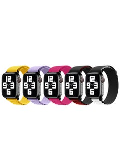 MARGOUN 5 Pack Of Apple Watch Alpine Loop Band 38Mm 40Mm 41Mm Women Men Adjustable With Metal G-Hook Strap For iWatch Series 7/SE/6/5/4/3/2/1 Multicolour  - Image 2