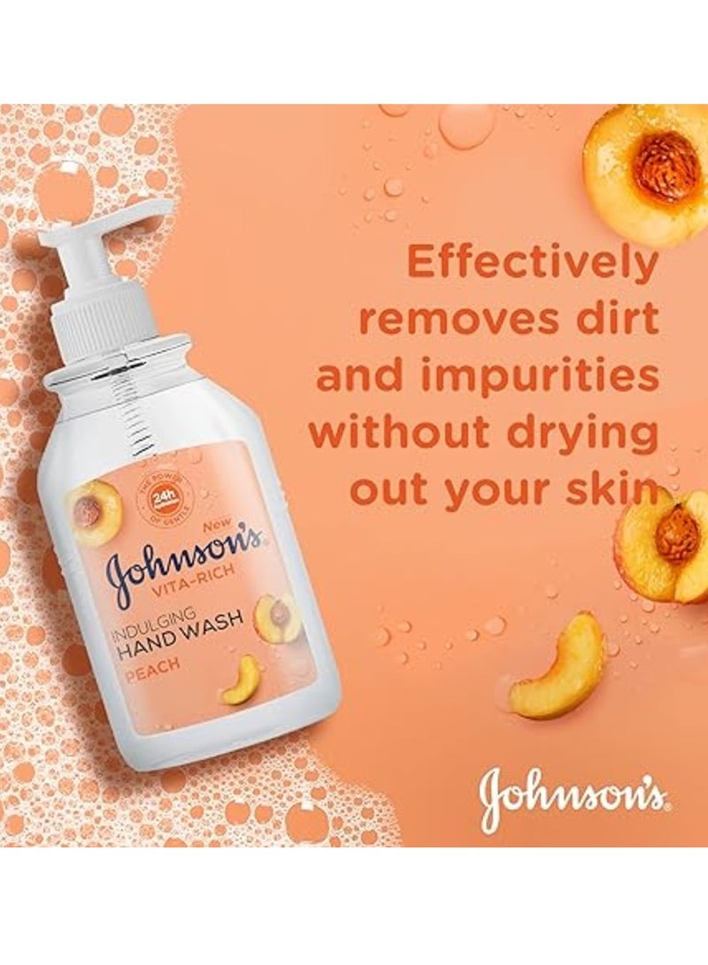 جونسون غسول اليدين فيتا ريتش بالخوخ 300 مل - Image 2