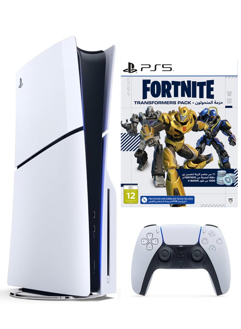 Sony PlayStation 5 Slim Disc Console KSA Edition With Fortnite Transformer Pack 1000 V-Bucks Free - Image 1