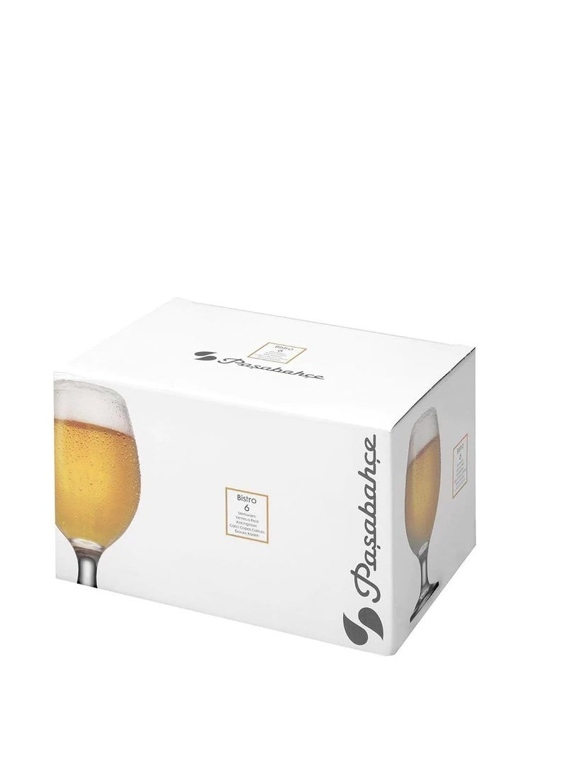 باساباتشي طقم أكواب كبيرة  بيسترو للعصير والماء - ٦ قطع - سعة ٤٠٠ مل - شفاف - Image 2
