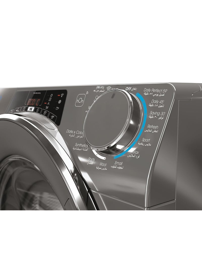 CANDY Dryer Heat Pump Technology Anthracite Chrome Ring Rapido  Class A++ Wifi+BT 5 Digit Display 11 kg ROEH11ATCER-19 Black  - Image 3
