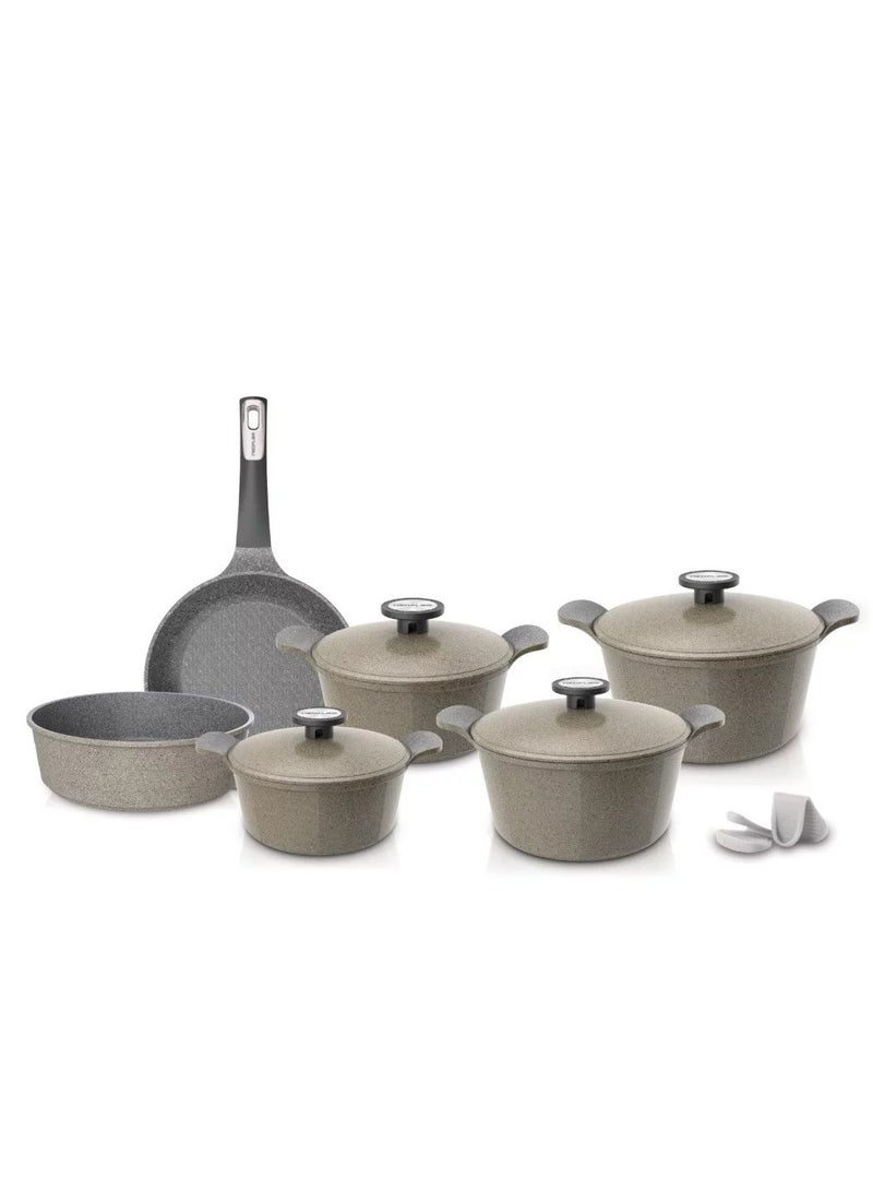 Neoflam Set of 10 Pieces Granite Extrema Korean Pots Granite