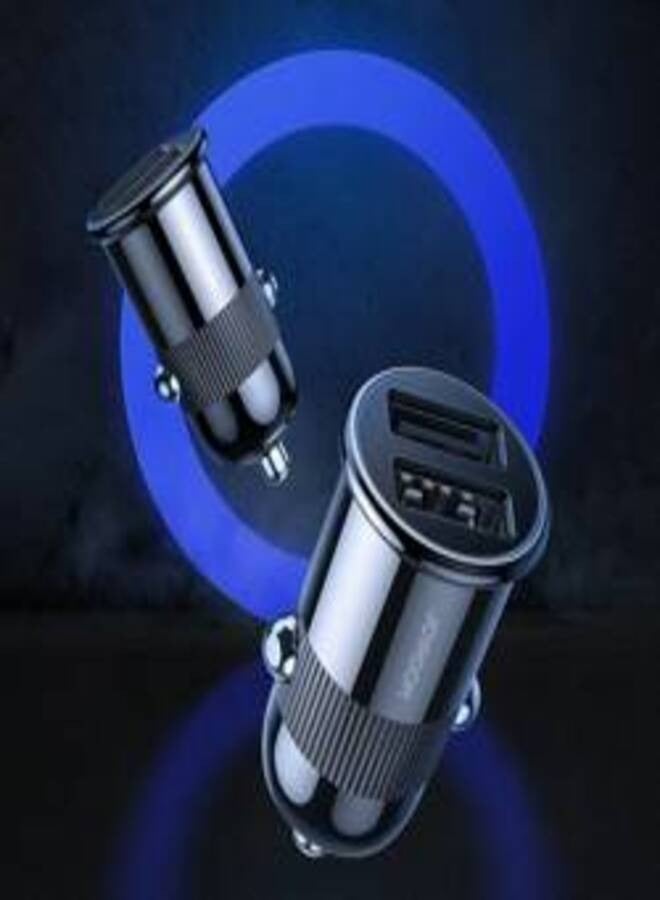 JOYROOM Joyroom 3,1 A Dual Port Smart Car Charger - Micro   (C-A06) Black  - Image 2