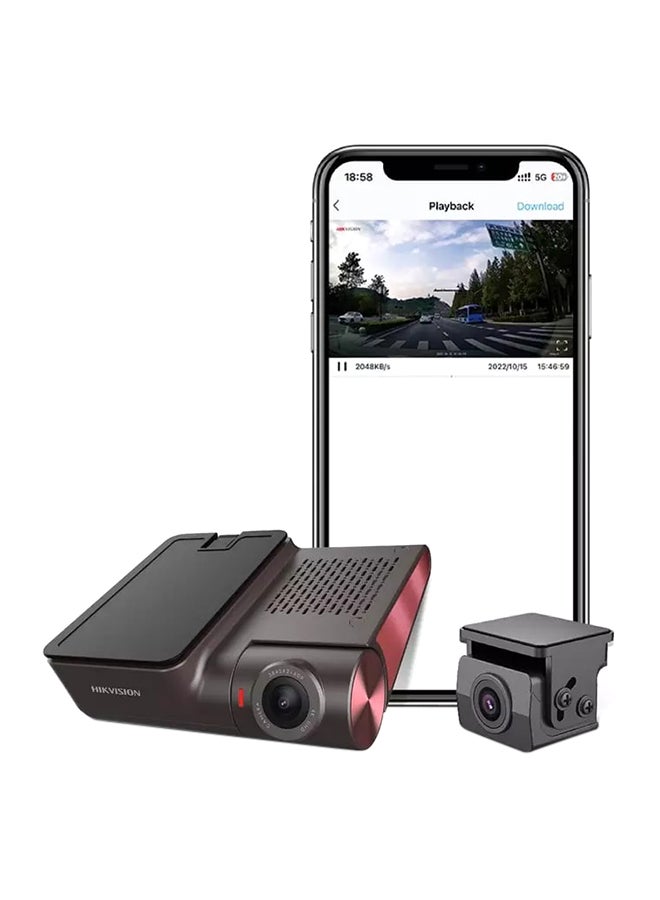 HIKVISION AE-DC8322-G2PRO Car Dash Camera, Dual Way Solution, 2160 High Resolution(Main Camera) And 1080P(Rear Camera, External Installation IP66), GPS, Parking Monitoring, Dash Cam | AE-DC8322-G2PRO  - Image 1