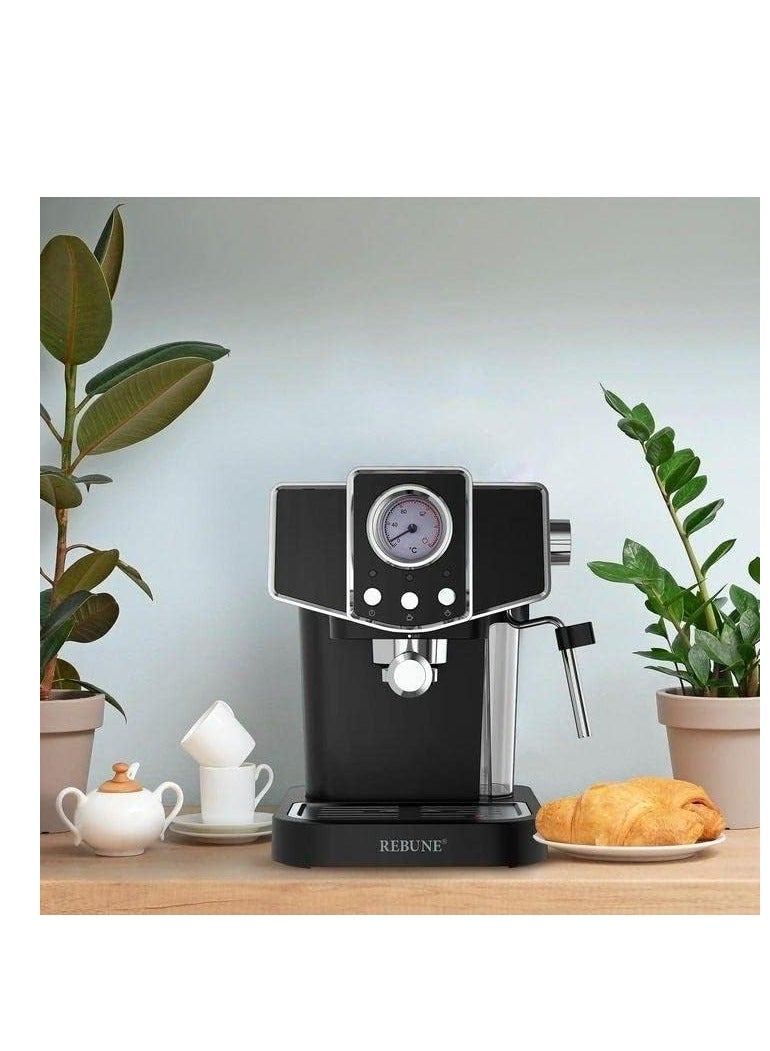ريبون ماكينة إسبرسو 1.2 لتر 1050 وات RE-6-038 أسود  - Image 3
