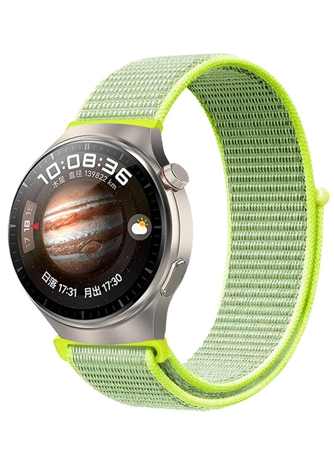 MARGOUN Huawei Watch 4 Pro/ Watch 4 Band 22Mm Nylon Loop Bracelet Classic Band For Men Women Green/Yellow - Image 1