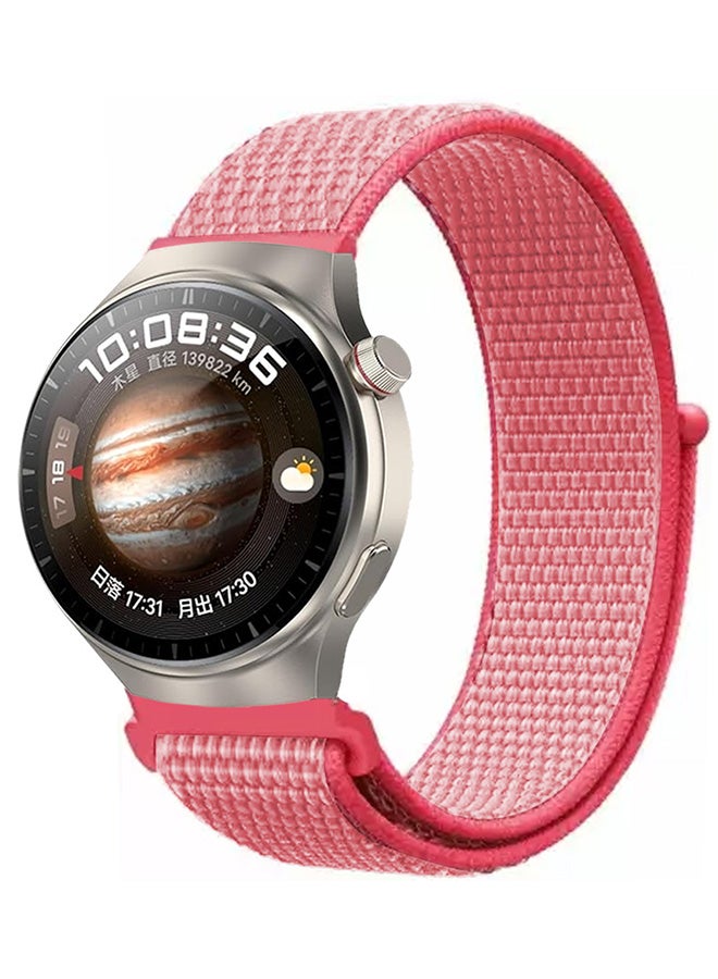 MARGOUN Huawei Watch 4 Pro/Watch 4 Band 22Mm Nylon Loop Bracelet Classic Band For Men Women Dark Pink  - Image 1