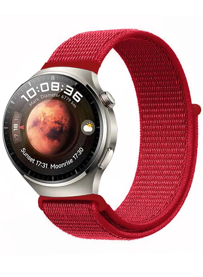 MARGOUN Huawei Watch 4 Pro/Watch 4 Band 22Mm Nylon Loop Bracelet Classic Band For Men Women Dark Red  - Image 1