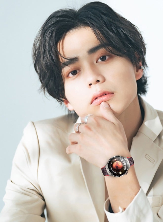 مارجون Huawei Watch 4 Pro/Watch 4 Band 22Mm Nylon Loop Bracelet Classic Band For Men Women Purple/Pink - Image 3