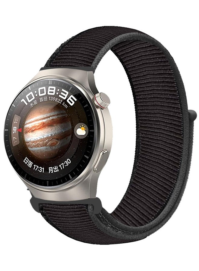 MARGOUN Huawei Watch 4 Pro/Watch 4 Band 22Mm Nylon Loop Bracelet Classic Band For Men Women Grey/Black  - Image 1