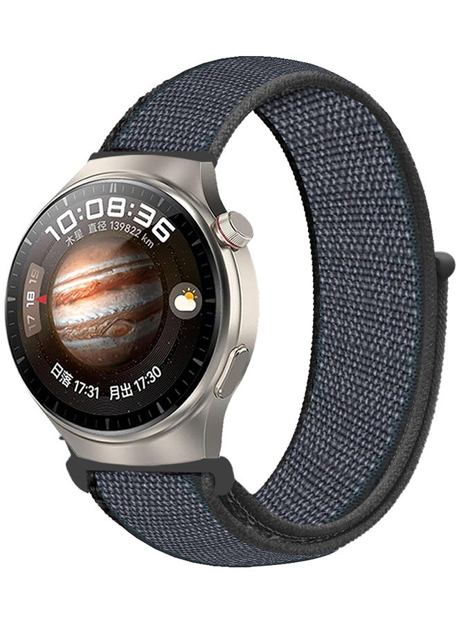 MARGOUN Huawei Watch 4 Pro/Watch 4 Band 22Mm Nylon Loop Bracelet Classic Band For Men Women Blue/Grey - Image 1