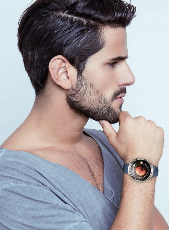 MARGOUN Huawei Watch 4 Pro/Watch 4 Band 22Mm Nylon Loop Bracelet Classic Band For Men Women Blue  - Image 4