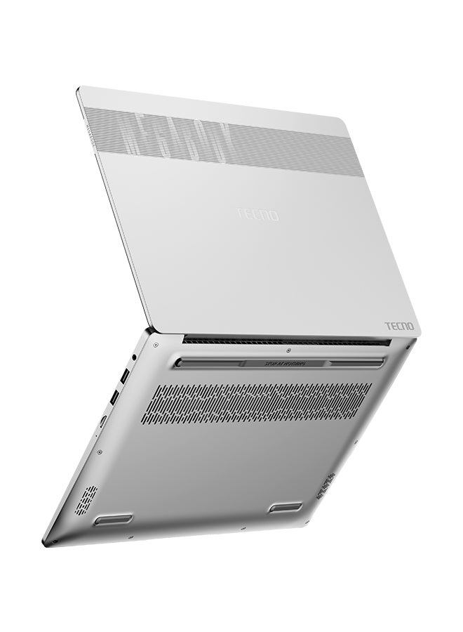 TECNO - Megabook T1 Laptop With 14-inch Full HD Display, Intel Core i5-12450H Processor/16GB RAM/512GB SSD/Windows 11/Intel UHD Graphics With 14.8mm Ultra-Thin Design, 75Wh Massive Battery & 16:10 Wide Screen English/Arabic Moonshine Sliver - Image 1