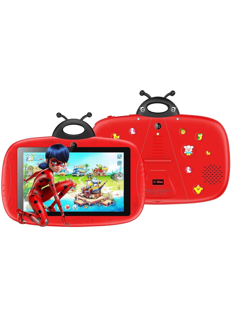 C idea CM75 Android Kids Smart Tablet 7-Inch Display Wi-Fi And Bluetooth Built-In Stand Early Education Learning Tab Red - Image 1