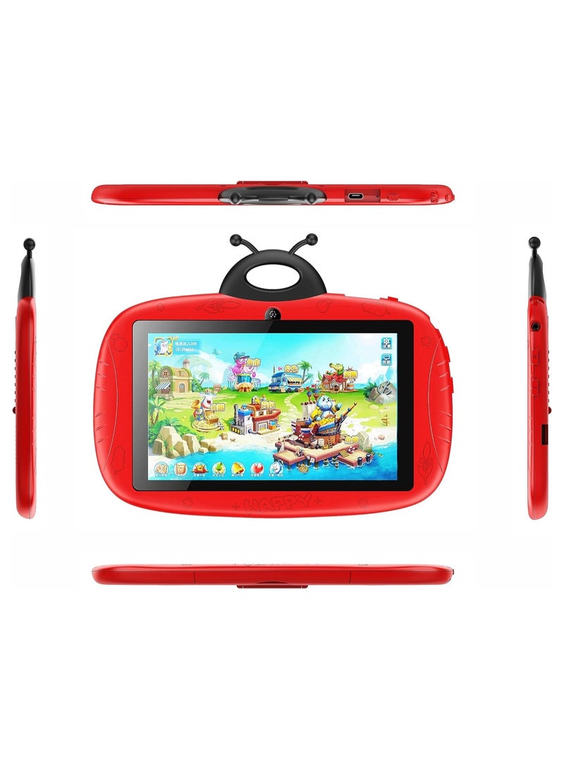 C idea CM75 Android Kids Smart Tablet 7-Inch Display Wi-Fi And Bluetooth Built-In Stand Early Education Learning Tab Red - Image 3