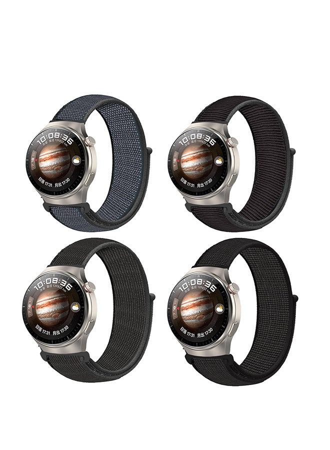 MARGOUN 4 Pack For Huawei Watch 4 Pro/Watch 4 Band 22Mm Nylon Loop Bracelet Classic Band For Men Women Multicolour6  - Image 2