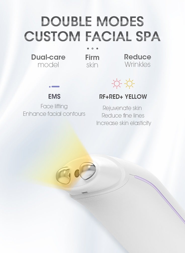 DEESS Rf Ems Skin Care Beauty Device Radio Frequency Anti Aging Instrument Ems Microcurrent Face Lifting Instrument Purple - Image 4