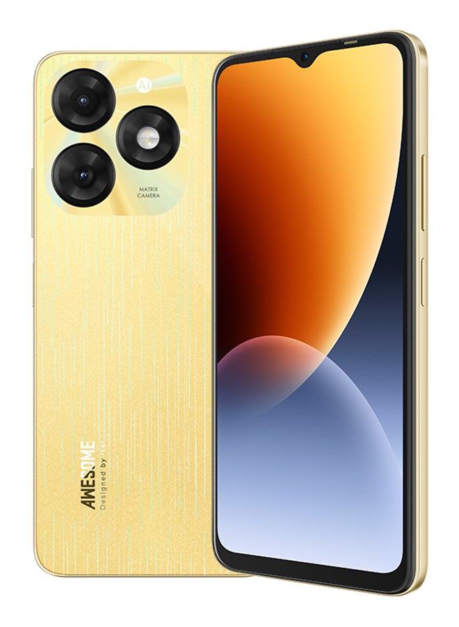 إيتيل هاتف A70 ثنائي الشريحة باللون الذهبي اللامع وذاكرة وصول عشوائي سعة 4 جيجابايت وذاكرة داخلية سعة 64 جيجابايت ويدعم تقنية 4G - إصدار الشرق الأوسط - Image 4