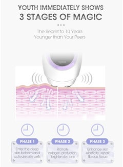 ديس جهاز تجميل للعناية بالبشرة من Rf Ems، جهاز تجميل بتردد الراديو ومضاد للشيخوخة، جهاز شد الوجه مكركرنت باللون الأرجواني  - Image 5