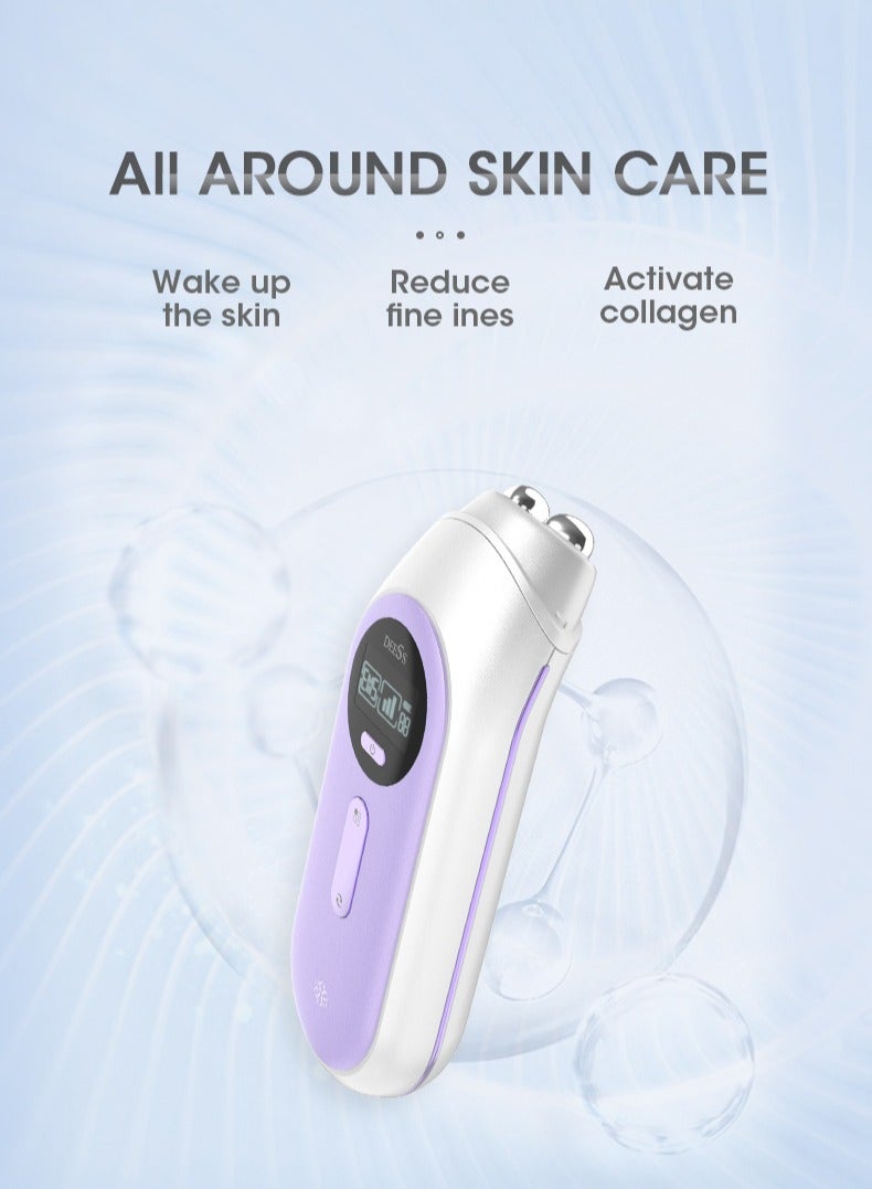 DEESS Rf Ems Skin Care Beauty Device Radio Frequency Anti-Aging Beauty Instrument Ems Microcurrent Face Lifting Instrument Purple - Image 3