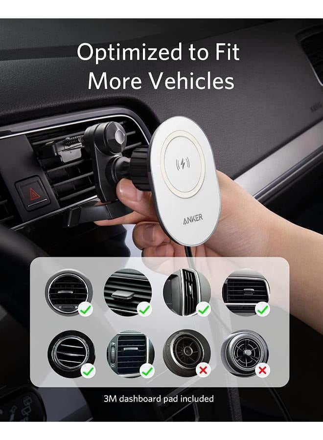 Anker PowerWave Magnetic Car Charging Mount With 4 Ft Usb-C Cable, 7.5W For iPhone 13/13 Pro/ 13 Pro Max / 13 Mini/ iPhone 12/12 Pro / 12 Mini Black  - Image 4